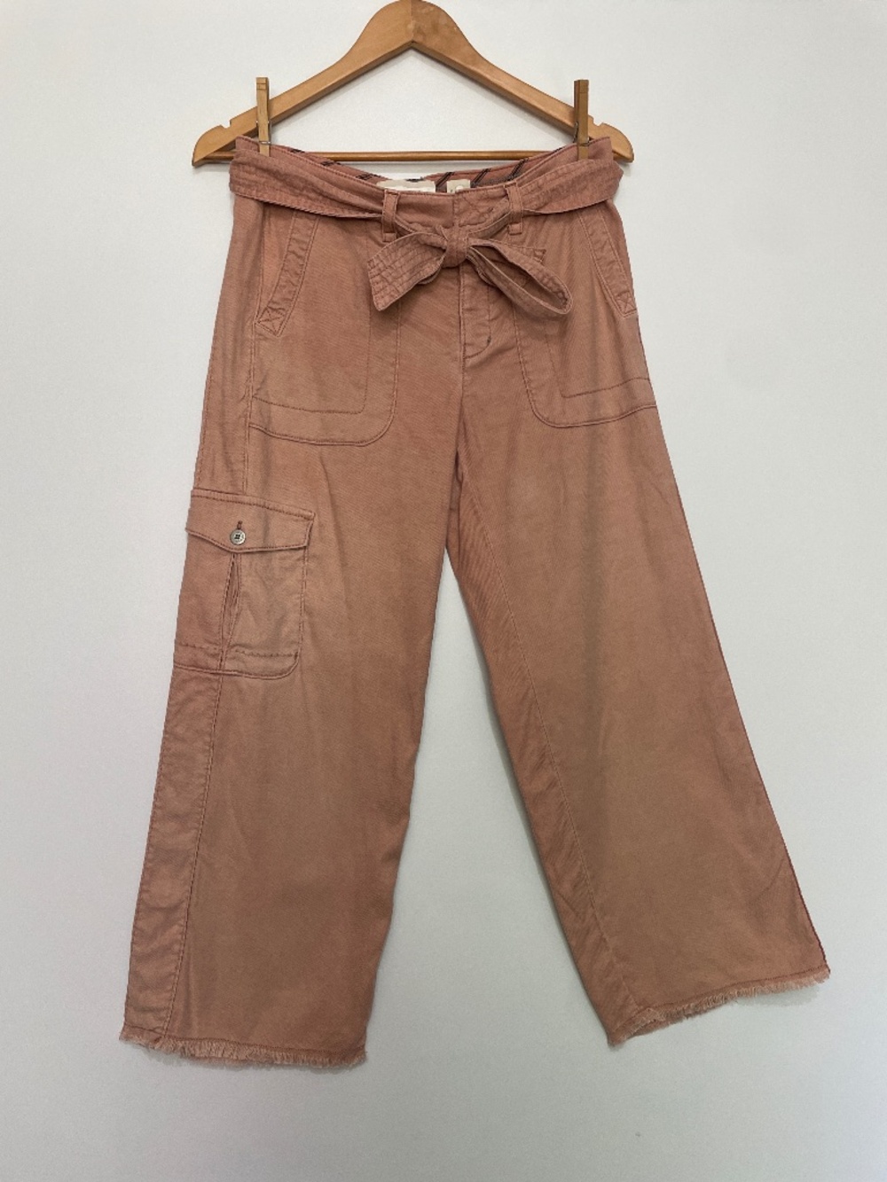 Anthro Hei Hei 27 Fringe Cropped Cargo Pants